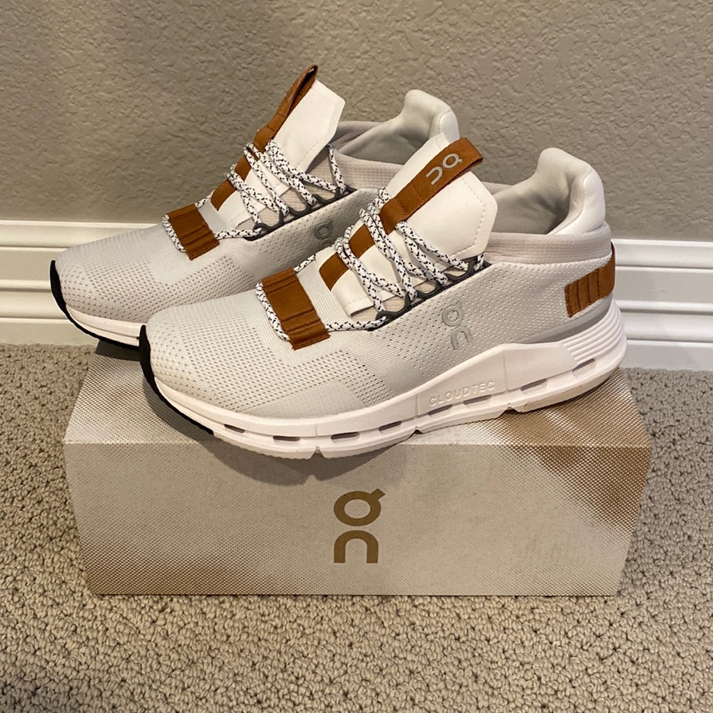 Brand New, never worn. On Cloudnova White Pearl size 7.5